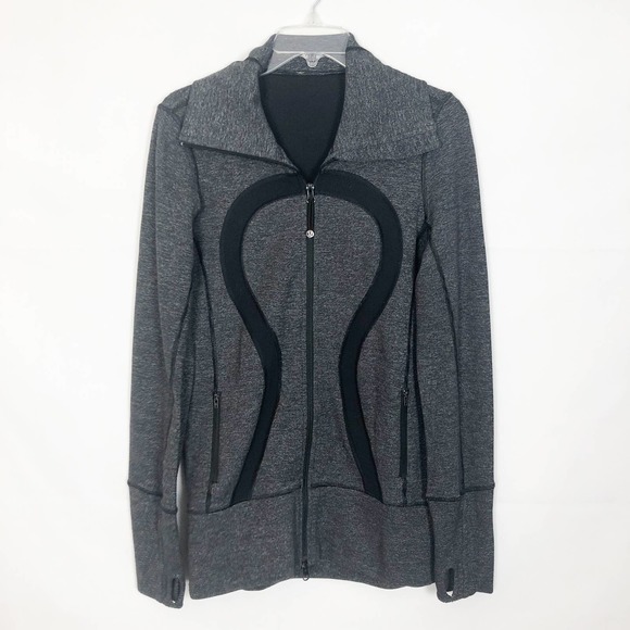 Lululemon Full Zip Gray Athleisure Jacket Size 6 - Picture 1 of 7